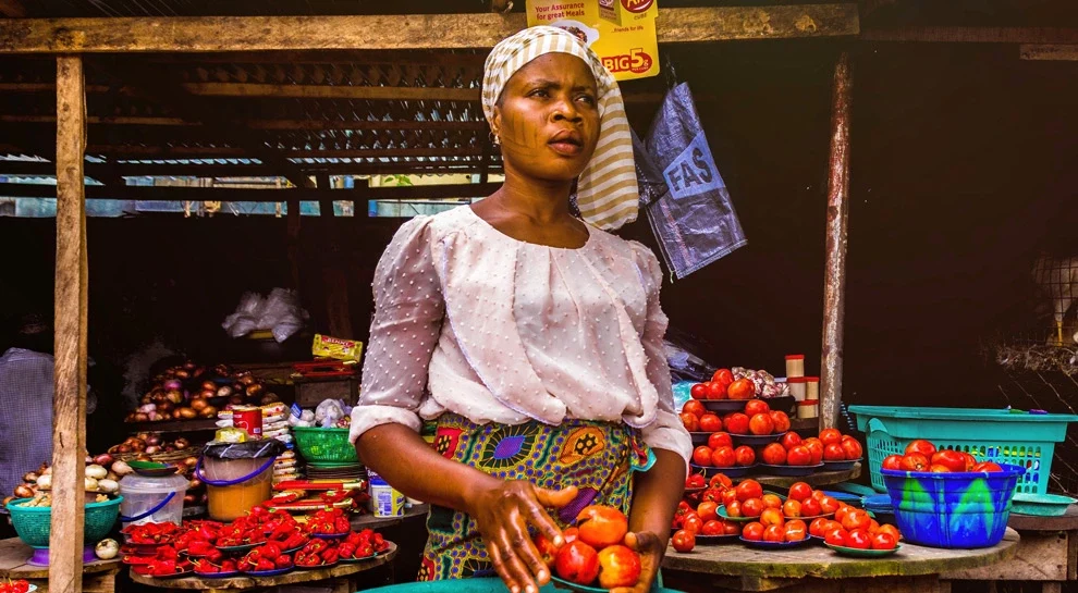 Woman Selling Market