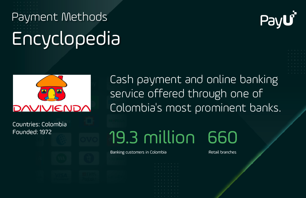Davivienda infographic PayU payment methods encyclopedia