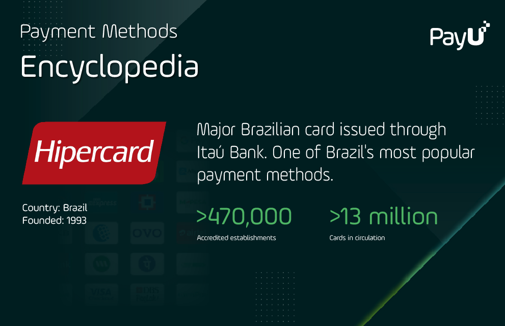 Hipercard infographic PayU payment methods encyclopedia