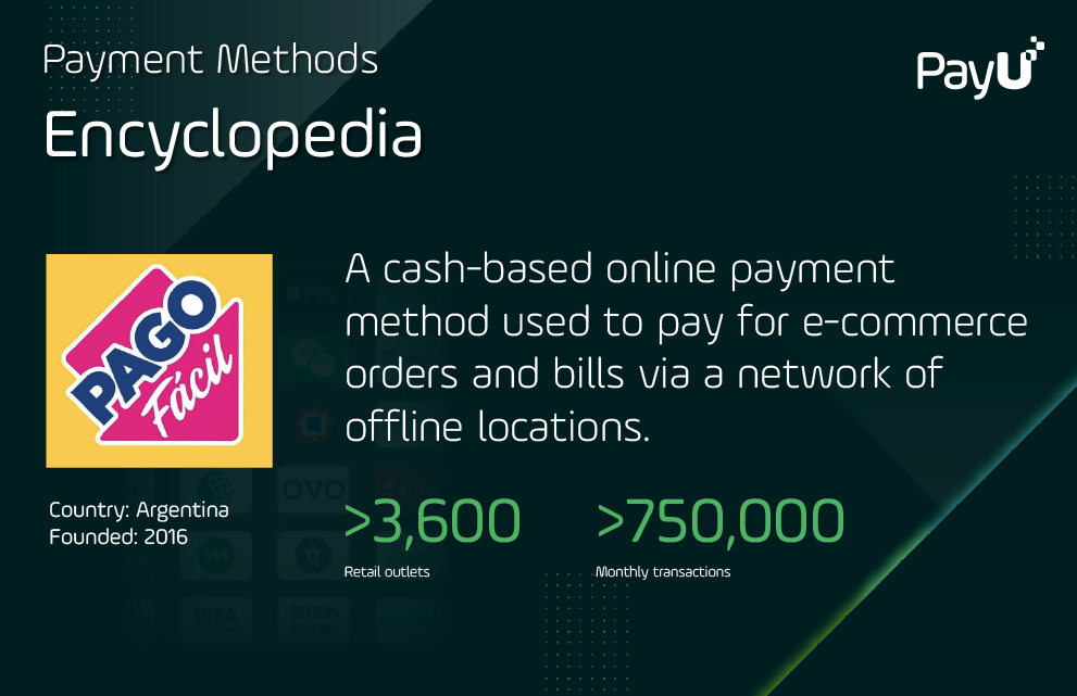 Pago Fácil infographic PayU payment methods encyclopedia