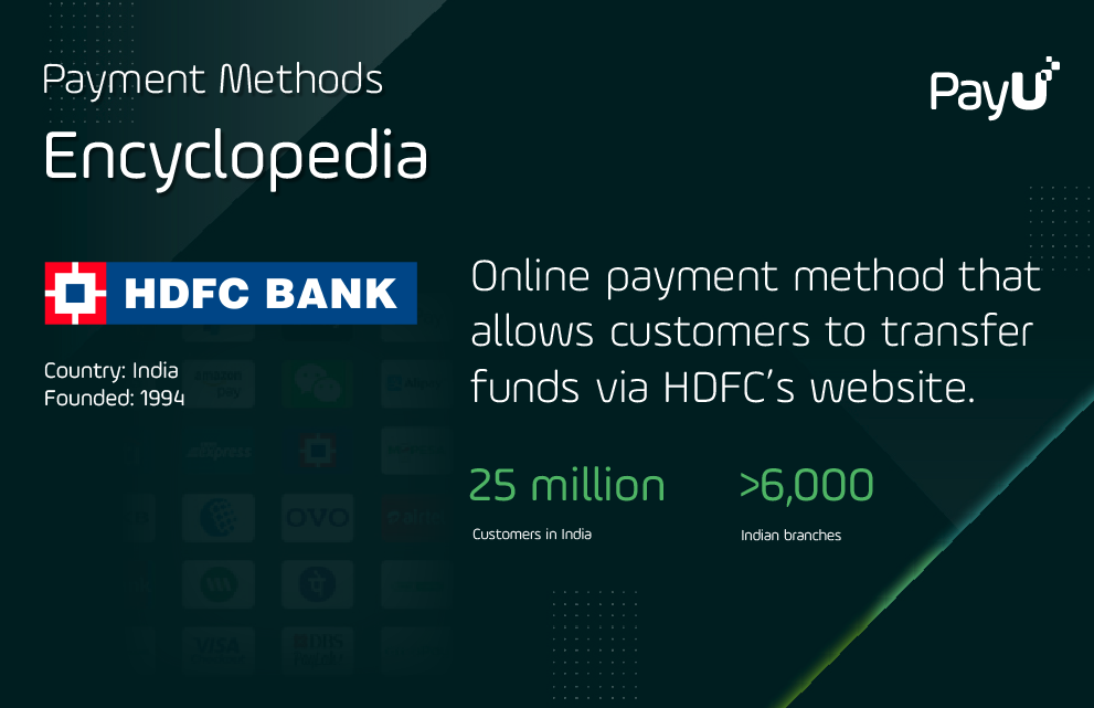 HDFC infographic PayU payment methods encyclopedia