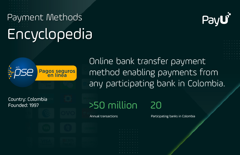 PSE infographic PayU payment methods encyclopedia