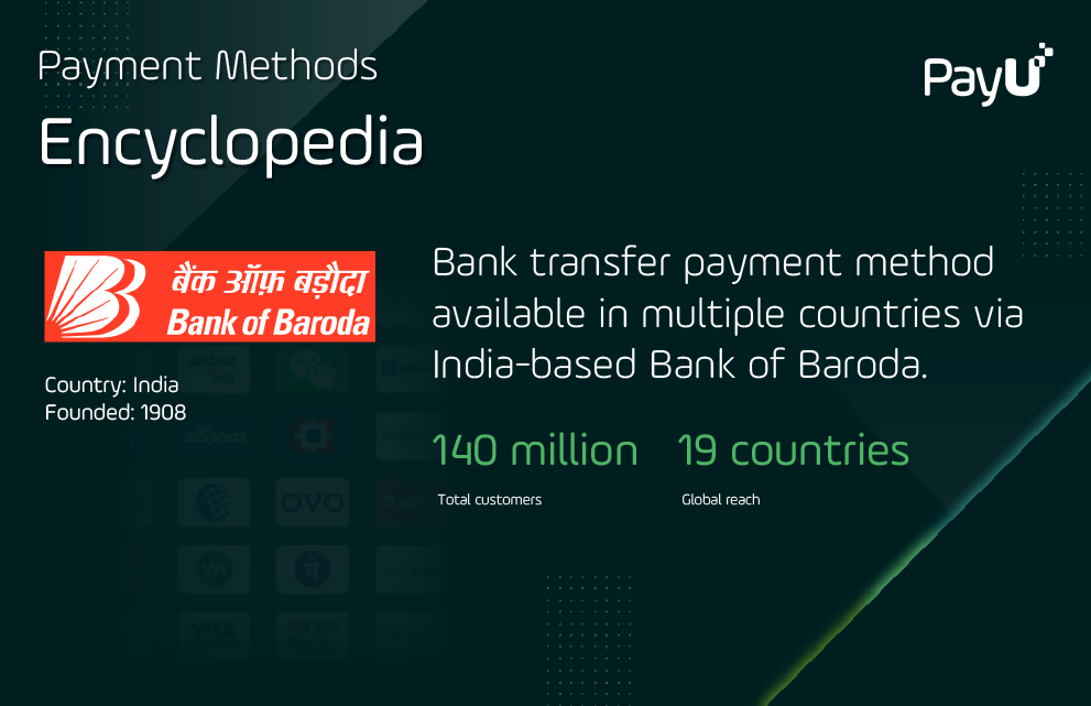 Bank of Baroda infographic PayU payment methods encyclopedia