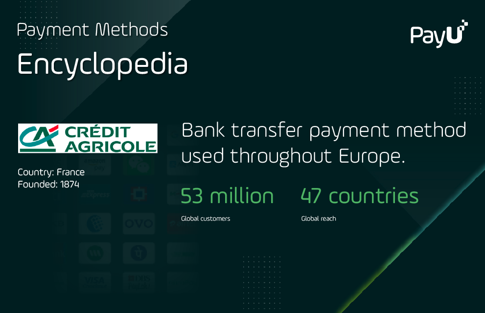 Credit Agricole infographic PayU payment methods encyclopedia