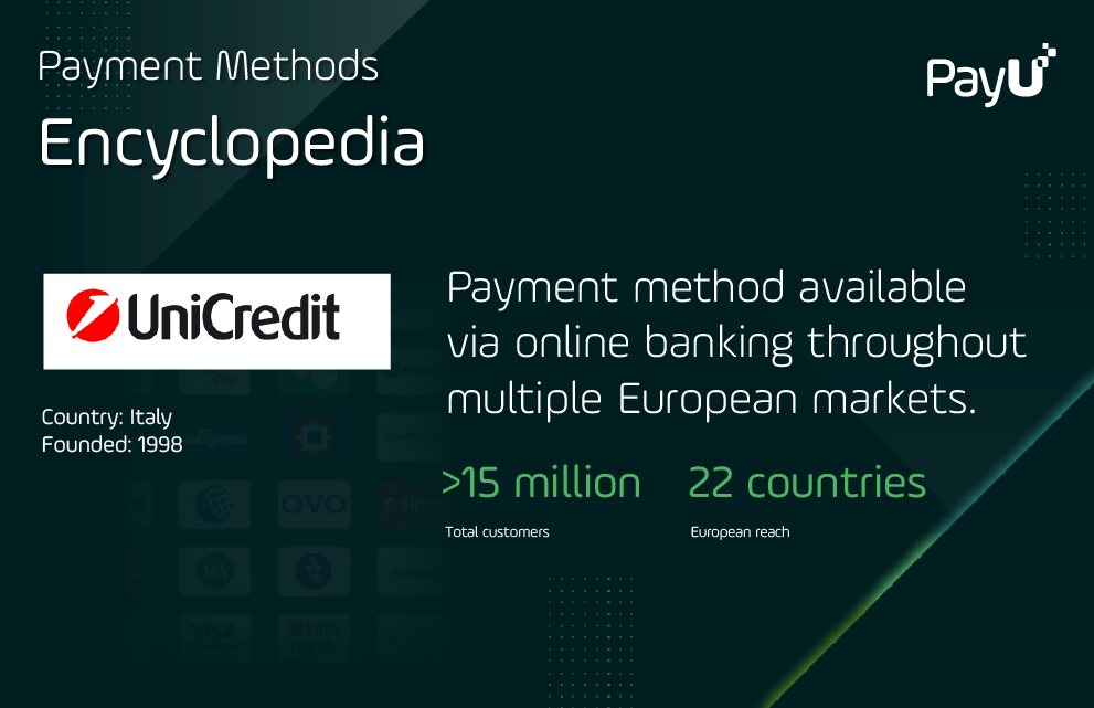Unicredit infographic PayU payment methods encyclopedia